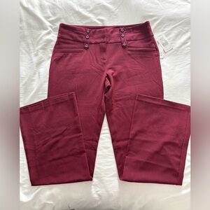 Chic Burgundy Flare Pants - size 11